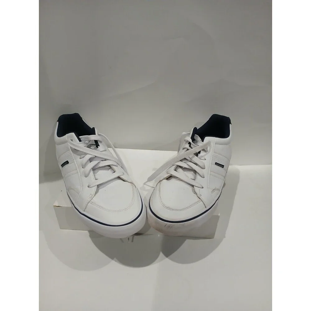 Dockers White Navy Casual Sneakers Men’s Size 11 Lace Up Low Top Shoes